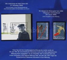 Szlovénia 2007. 1c-2&#8364; 8klf db, bemutató szettben, benne egy postatiszta bélyegblokk és egy...