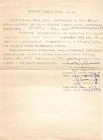 ~1985 Bozó Gyula érem- és festőművész által aláírt visszafizetési kötelezettség kölcsönfelvételről