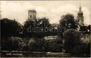 Győr, Püspökvár, photo. Kiadja Royal Dohányáruda. Knopfmacher J. felvétele