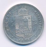 1876KB 1Ft Ag "Ferenc József / Középcímer" T:XF kis ph. Adamo M15