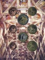 Vatikán 2004. 1c,2c,5c,10c,20c,50c,1€,2€ "II.János Pál pápa" próbaveretek, szettben, díszkiadásban T:BU Csak 7500db!