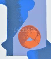 Halász Szabó Sándor (1920-1997): Absztrakt formák. Szitanyomat, papír, jelzett, művészpéldány E.A. j...