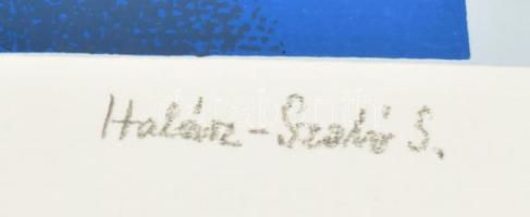 Halász Szabó Sándor (1920-1997): Absztrakt formák. Szitanyomat, papír, jelzett, művészpéldány E.A. j...