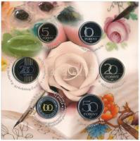 2014. 5Ft-200Ft (6xklf) forgalmi sor szettben "Herend". A tokon a ragasztás kissé elengede...