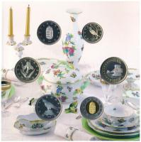 2014. 5Ft-200Ft (6xklf) forgalmi sor szettben "Herend". A tokon a ragasztás kissé elengede...