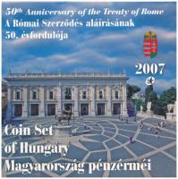 2007. 1Ft-100Ft (7xklf) forgalmi sor szettben,"50 éves a Római Szerződés" + 50Ft "50 éves a Római Szerződés" T:BU Adamo FO41