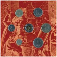 2001. 1Ft-100Ft (7xklf) forgalmi sor dísztokban, "Magyarország pénzérméi" sorozat, belső t...