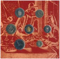 2001. 1Ft-100Ft (7xklf) forgalmi sor dísztokban, "Magyarország pénzérméi" sorozat, belső t...