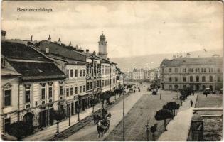 1908 Besztercebánya, Banská Bystrica; Fő út. Ivánszky Elek kiadása / main street (EK)