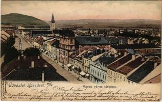 1900 Kassa, Kosice; Város látképe. Breitner Mór kiadása / main street (EK)
