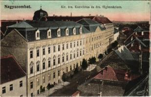 1918 Nagyszombat, Tyrnau, Trnava; Kir. érseki konviktus és főgimnázium / school (EK)