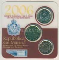 San Marino 2006. 5c, 50c, 1€ szettben T:1