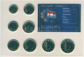 Luxemburg 2004. 1c-2€ 8klf db aranyozva, kereskedői szettben T:1