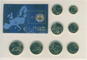 Luxemburg 2004. 1c-2€ 8klf db aranyozva, kereskedői szettben T:1