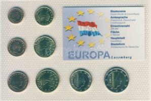 Luxemburg 2005. 1c-2€ 8klf db, kereskedői szettben T:1