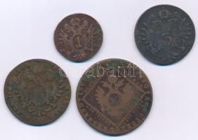 1800S 1kr Cu "I. Ferenc" + 1800S(?) 3kr Cu "I. Ferenc" + 1800S 6kr Cu "I. F...