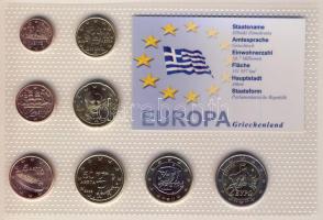 Görögország 2002. 1c-2€ 8klf db, kereskedői szettben T:1