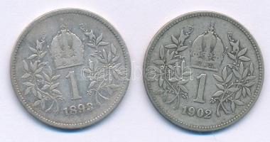 Ausztria 1893-1902. 1K Ag "Ferenc József" (2xklf) T:VF,F patina
Austria 1893-1902. 1 Coro...