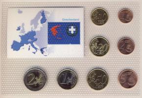 Görögország 2002. 1c-2€ 8klf db, kereskedői szettben T:1