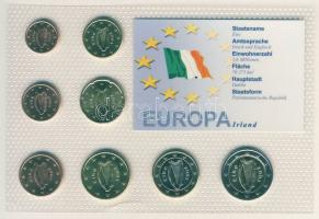 Írország 2003. 1c-2€ 8klf db, kereskedői szettben T:1