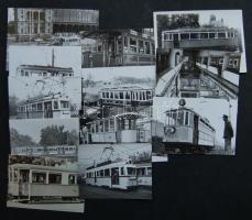 12db régi fekete-fehér fotó villamosainkról