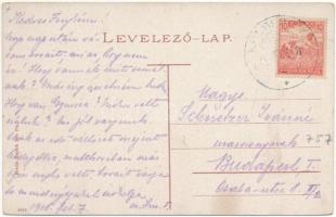 1918 Szepesszombat, Spisská Sobota; Fő utca, városháza, templom. Hensch Ede fia kiadása / main stree...