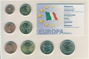 Olaszország 2002. 1c-2€ 8klf db, kereskedői szettben T:1