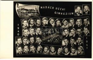 Pozsony, Pressburg, Bratislava; Madách utcai gimnázium 1940-41. tabló / grammar school tableau. photo