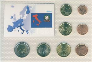 Olaszország 2002. 1c-2€ 8klf db, kereskedői szettben T:1