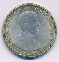 1930. 5P Ag "Horthy jobbra" hajas T:AU,XF patina Adamo P8