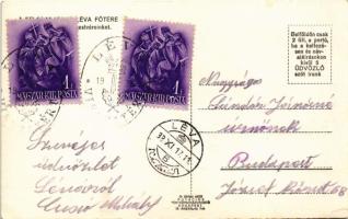 1938 Léva, Levice; Fő tér, Üdvözöljük magyar testvéreinket! bevonulás, piac, Singer, Ignác Trebitsch...