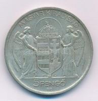 1939. 5P Ag "Horthy balra" T:AU patina Adamo P8.2