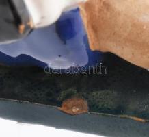 Gyarmati György: Harmonikázó fiú, jelzéssel, kopással, gyári anyaghibával, m: 10,5 cm