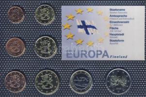 Finnország 2005. 1c-2€ 8klf db, kereskedői szettben T:1