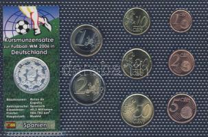 Spanyolország 1999-2005. 1c-2€ 8klf db + Németország 2006. "Labdarúgó VB" Ag emlékérem, kereskedői szettben T:1,PP