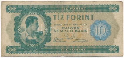 1946. 10Ft &quot;A 020 045876&quot; T:VG Hungary 1946. 10 Forint &quot;A 020 045876&quot; C:VG Adamo F1