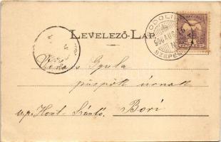 1900 Podolin, Podolínec (Szepes, Zips); Római katolikus templom, utca. Schmidt R. L. kiadása / Catho...