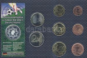 Németország 2002. 1c-2€ 8klf db + Németország 2006. "Labdarúgó VB" Ag emlékérem, kereskedői szettben T:1,PP