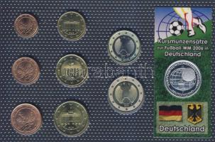 Németország 2002. 1c-2€ 8klf db + Németország 2006. "Labdarúgó VB" Ag emlékérem,...