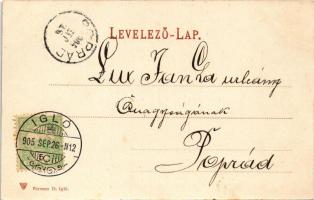 1905 Igló, Zipser Neudorf, Spisská Nová Ves; Színház és vigadó. Ferencz D. kiadása / theatre