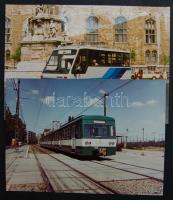 2db nagy méretű régi színes fénykép BKV járművekről (30 x 20cm)