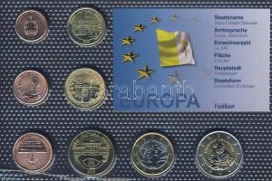 Vatikán 2006. 1c-2€ 8klf db próbaveretek, kereskedői szettben T:BU