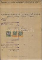 1901-1926 2db engedélyokirat a Budapesti Székesfővárosi Közlekedési R.T.-től okmánybélyegekkel