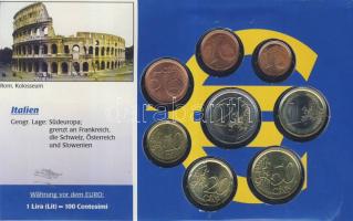 Olaszország 2002. 1c-2€ 8klf db, kereskedői szettben T:BU