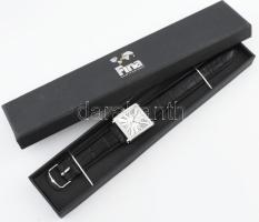 FINA vizes VB reklámóra. Kvarc karóra bőr szíjjal. új állapotban, eredeti tokjában 30x30 mm