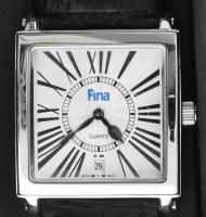 FINA vizes VB reklámóra. Kvarc karóra bőr szíjjal. új állapotban, eredeti tokjában 30x30 mm