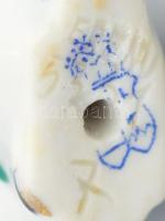 Óherendi miniatűr nyuszi figura, jelzéssel, hibátlan, m: 2,5 cm, ritka gyűjtői darab