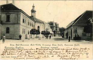 1902 Trencsénteplic, Trencianske Teplice; Sina fürdő, Hamman fürdő, Zemányi nyaraló. Szold Henrik kiadása / spa, bathhouse, villa (EK)