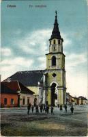 1910 Zólyom, Zvolen; Evangélikus templom. Özv. Löwy Sámuelné kiadása / Lutheran church (EK)