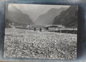 1917-1918 A k.u.k. 17. honvéd gyalogezred katonái caporettói áttörés utáni előrenyomuláskor, a Piave...